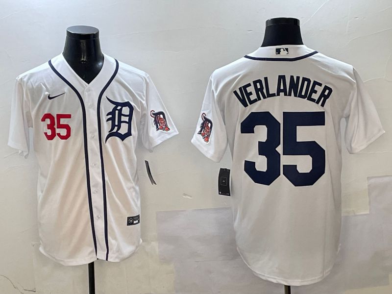 Men Detroit Tigers #35 Verlander White Game 2025 Nike MLB Jersey style 3->detroit tigers->MLB Jersey